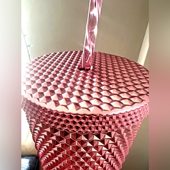 Starbucks Inspired 24oz Metallic Pink Studded Tumbler - Picture 5 of 7